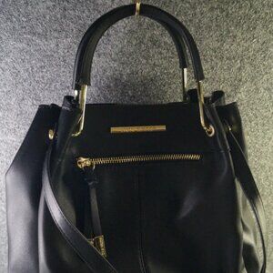 Steve Madden Black Purse & Makeup Bag Set Women’s Casual Tote Handbag